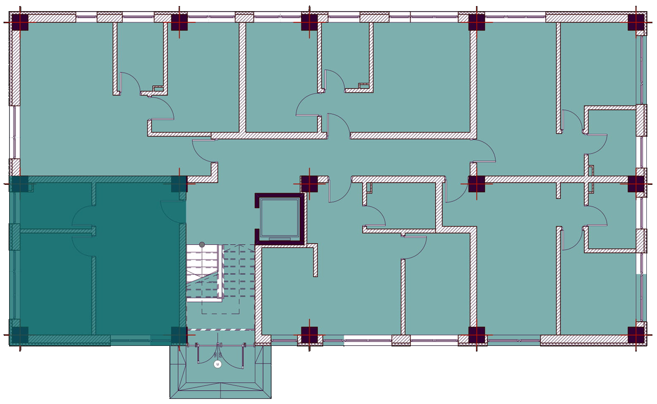 Apartamente cu o cameră tip 1A - poziționare pe etaj