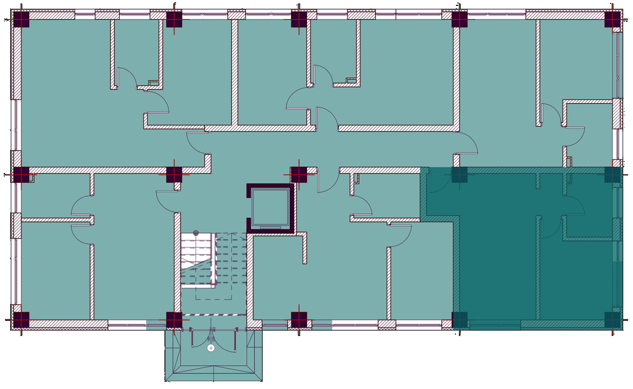 Apartamente cu o cameră tip 1E - poziționare pe etaj