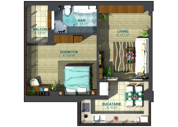 Apartamente 2 camere tip 2A